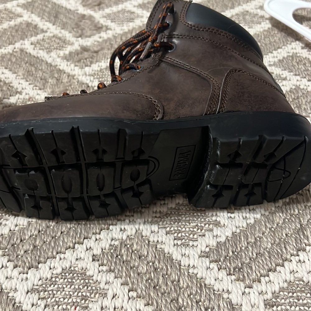 Like New!! Brahma Mens 6.5 Steel toe brown work boots - Picture 6 of 9
